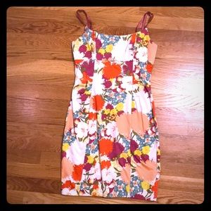 Short floral cocktail dress